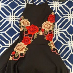 Formal floral dress.